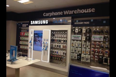 Samsung is  a 'hero' product in the Dixons Carphone store